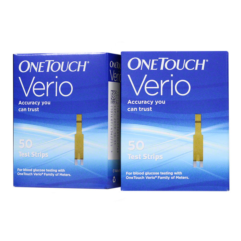 One Touch Verio Blood Glucose Test Strips Box of 100