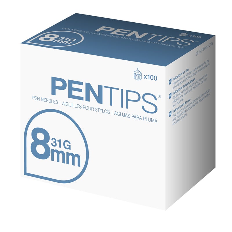 Owen Mumford AN3430 Pentips 31G 8mm 100ct Pen Needles