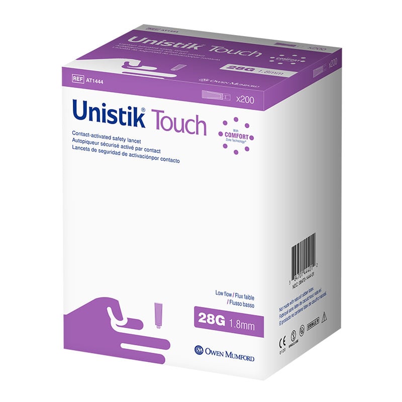 Owen Mumford Unistik Touch 28G 1.8mm - 200 Safety Lancets