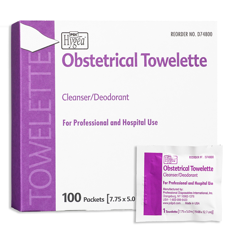PDI Inc. Obstetrical Benzalkonium Chloride Towelette Box of 100