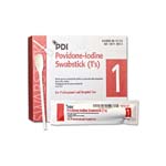 PDI Inc. PVP Iodine Prep 10% USP Swabstick 4 inch Box of 50 thumbnail