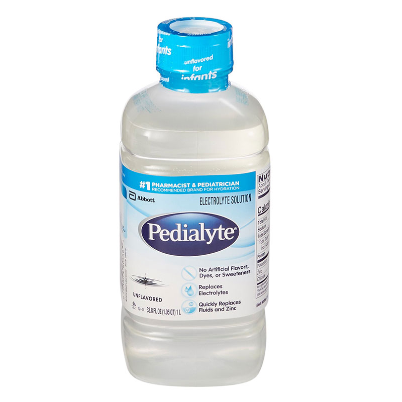Abbott Pedialyte Unflavored Retail 1 Liter Bottle Case of 8