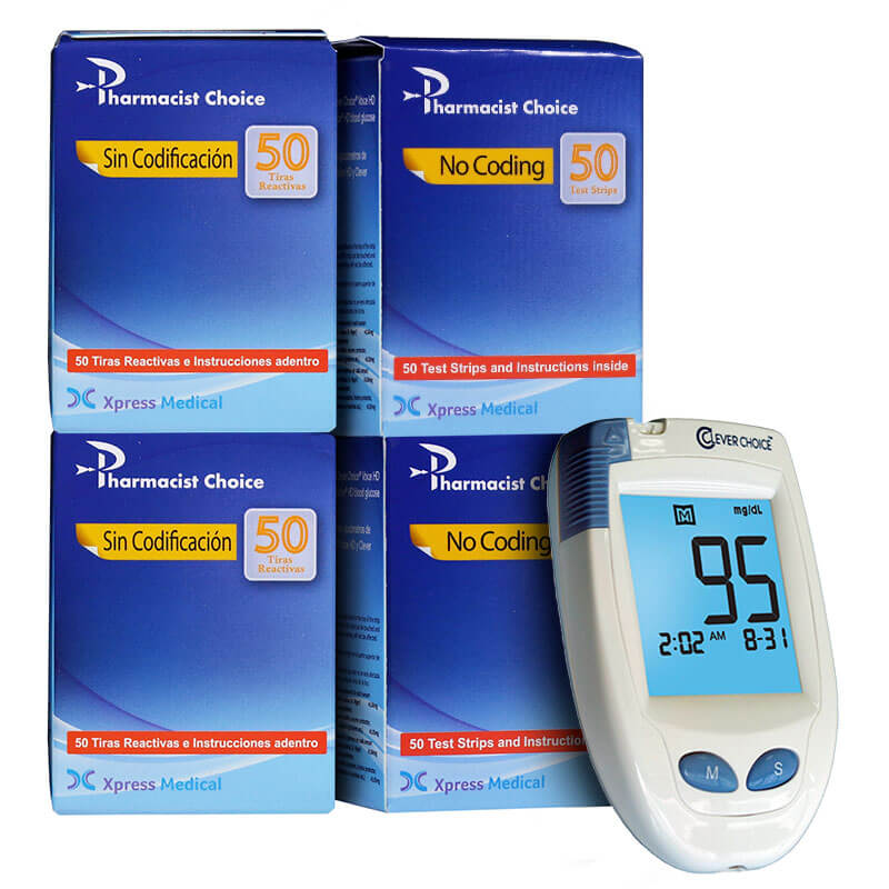 Clever Choice HD Blood Glucose Monitor - box of 200 test strips