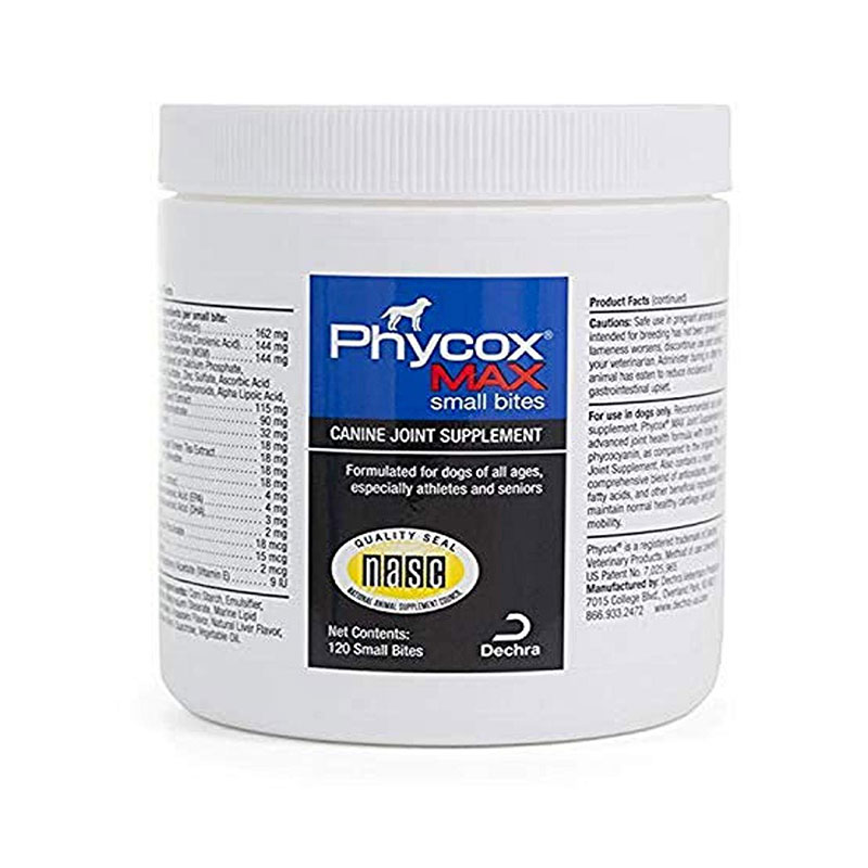 Phycox MAX Small Bites Soft Chews For Mature Dogs 120/bottle 