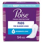 Poise Moderate Long Pads 12.4 inch Package of 54 thumbnail