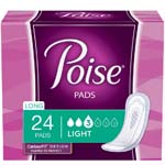 Poise Original Pads Light Absorbency Long Length Package of 24 thumbnail