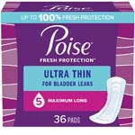 Poise Ultra Thin Max Pad Package of 36 thumbnail