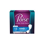 Poise Ultra Thin Pads Moderate Absorbency Regular Length 10.24 inch Long Package of 18 thumbnail