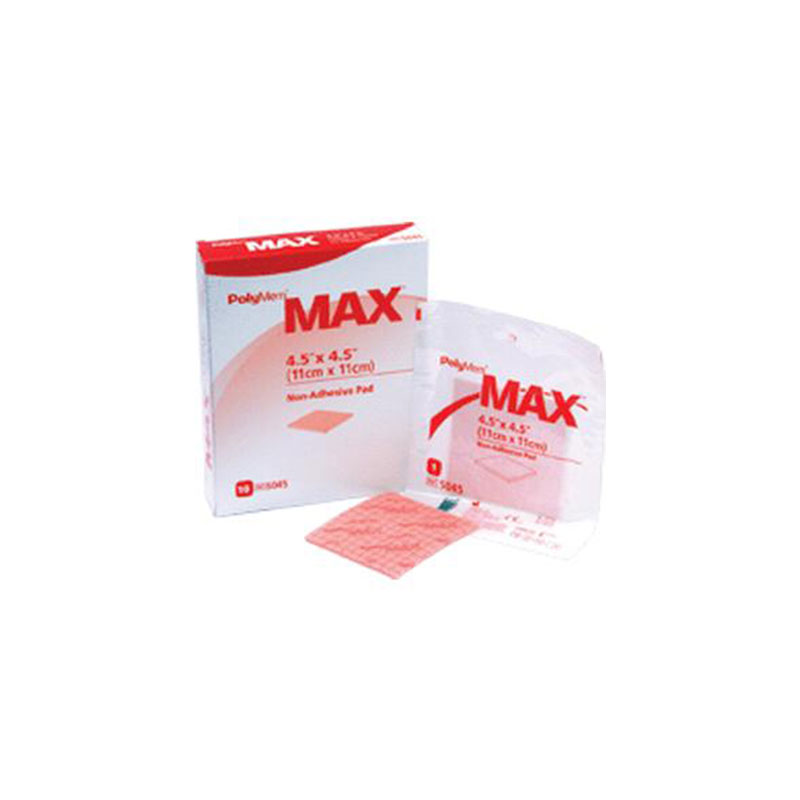 PolyMem Max 8x8 inch Non-Adhesive PolyMeric Membrane Dressing Box of 5
