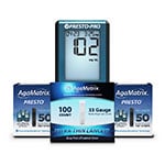AgaMatrix 400 Presto Glucose Test Strips, 300 Lancets & FREE Meter thumbnail