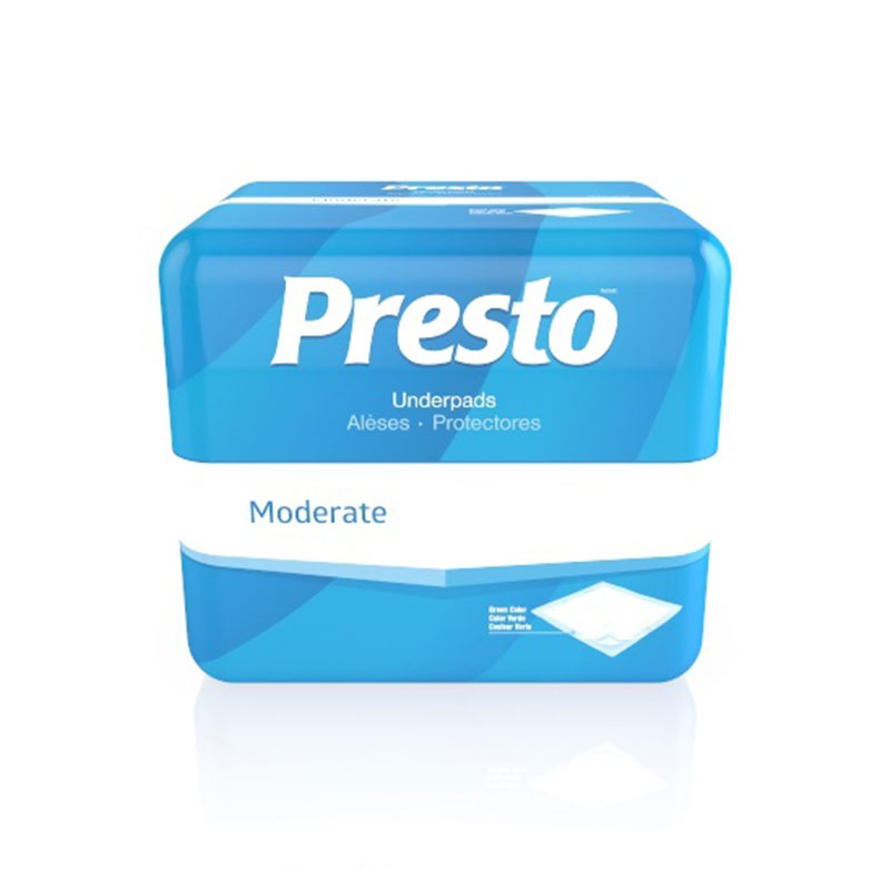 Presto Moderate Absorbency Incontinence Underpad 23x36 inch Pack of 15
