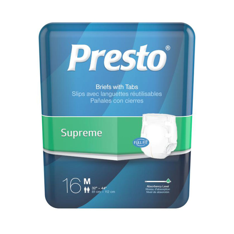 Presto Supreme Brief Medium 32-44 inch Pack of 16