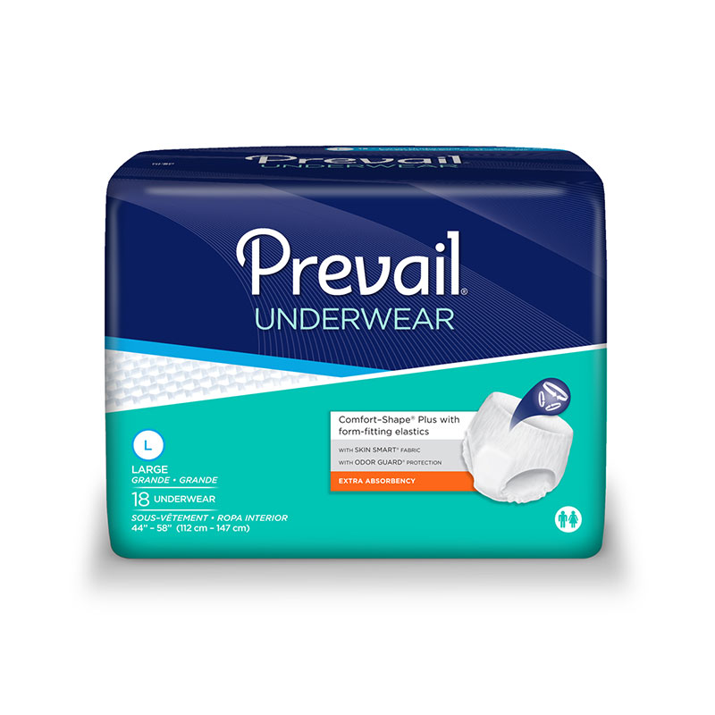 Prevail Protective Underwear, Large, Latex Free Sold By Bag 18/Ea