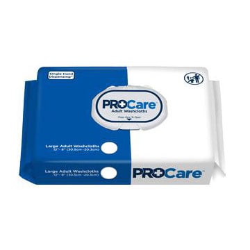 First Quality ProCare Adult Wipes White 12 inch x 8 inch CRW-096 576/cs