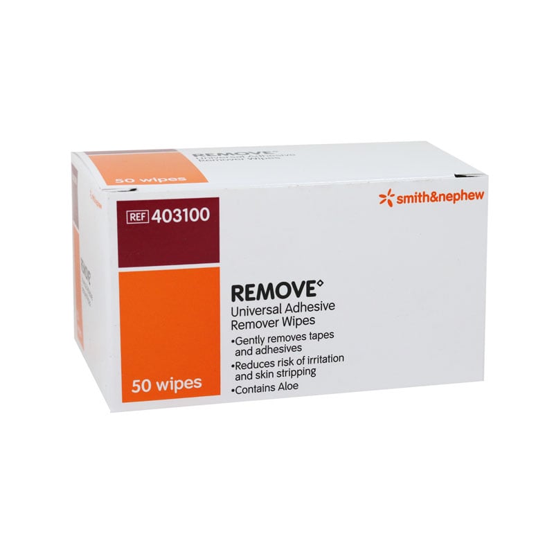 Smith and Nephew REMOVE Adhesive Remover Wipes - Box of 50