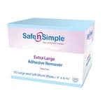 Safe N Simple Extra Large Adhesive Remover Wipe 4x4.75 inch Box of 50 thumbnail