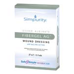 Safe N Simple Simpurity Fibergel AG Wound Dressing 2x2 inch Box of 10 thumbnail
