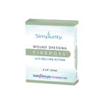 Safe N Simple Simpurity Fibergel Pad Wound Dressing 2x2 inch Box of 10 thumbnail