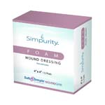 Safe N Simple Simpurity Foam Wound Dressing 4x4 inch Box of 12 thumbnail
