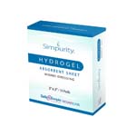 Safe N Simple Simpurity Hydrogel Dressing with Adhesive Border 2x2 inch Box of 12 thumbnail