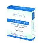 Safe N Simple Simpurity Impregnated Hydrogel Gauze 2x2 inch Box of 10 thumbnail