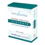 Safe N Simple Simpurity Silver Alginate 2x2 inch Pad Box of 10 thumbnail