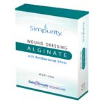 Safe N Simple Simpurity Silver Alginate 4x5 inch Pad Box of 10 thumbnail