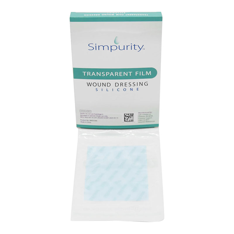Safe N Simple Simpurity Transparent Film Dressing 4x5 inch Box of 12