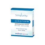 Safe N Simple Simpurity Xeroform Petrolatum Gauze Wound Dressing 2x2 inch Box of 10 thumbnail