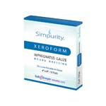 Safe N Simple Simpurity Xeroform Petrolatum Gauze Wound Dressing 4x4 inch Box of 10 thumbnail