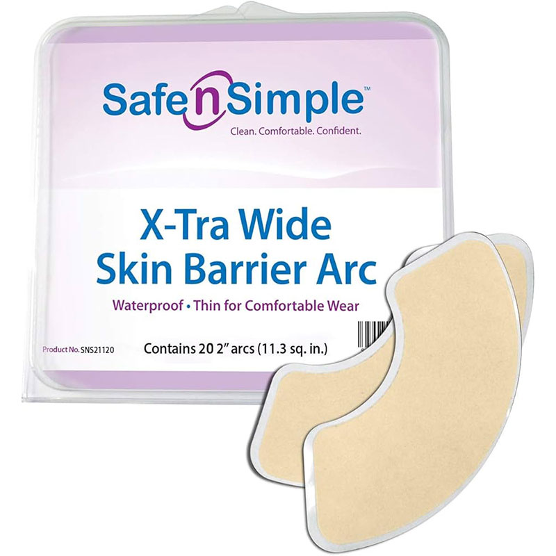 Safe N Simple Skin Barrier X-Tra Wide Crescent Arcs Package of 20