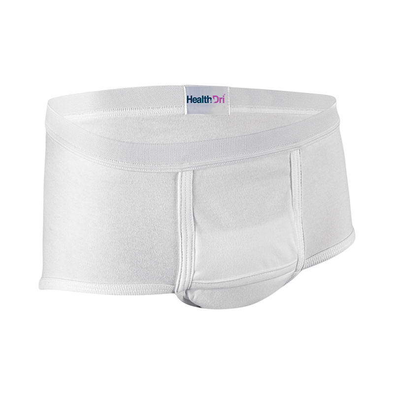 Salk HealthDri Men's Moderate Reusable Cotton Briefs Large