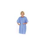 Salk Tieback Patient Gown Blue Plaid One Size thumbnail