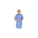 Salk Tieback Patient Gown Blue Plaid One Size thumbnail