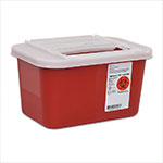 Sharps-A-Gator Sharps Container, Side Lid, 1 Gallon Red - 32ct thumbnail