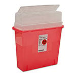 Sharps-A-Gator Sharps Container Tortuous Path 5qt Transparent Red 30ct thumbnail