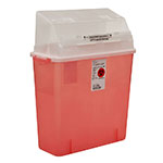 Sharps-A-Gator Safety In Room Sharps Container 3gal - Transparent Red thumbnail