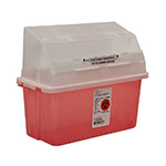 Sharps-A-Gator Safety In Room Sharps Container 5qt - Transparent Red thumbnail