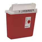 SharpSafety In-Room Sharps Container 3 Gallon - Transparent Red thumbnail
