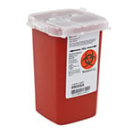 SharpSafety Sharps Container Phlebotomy 1 Quart, Red - 10ct thumbnail