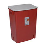 SharpSafety Sharps Container, Gasketed Hinged Lid, 30gal, Red - 3ct thumbnail