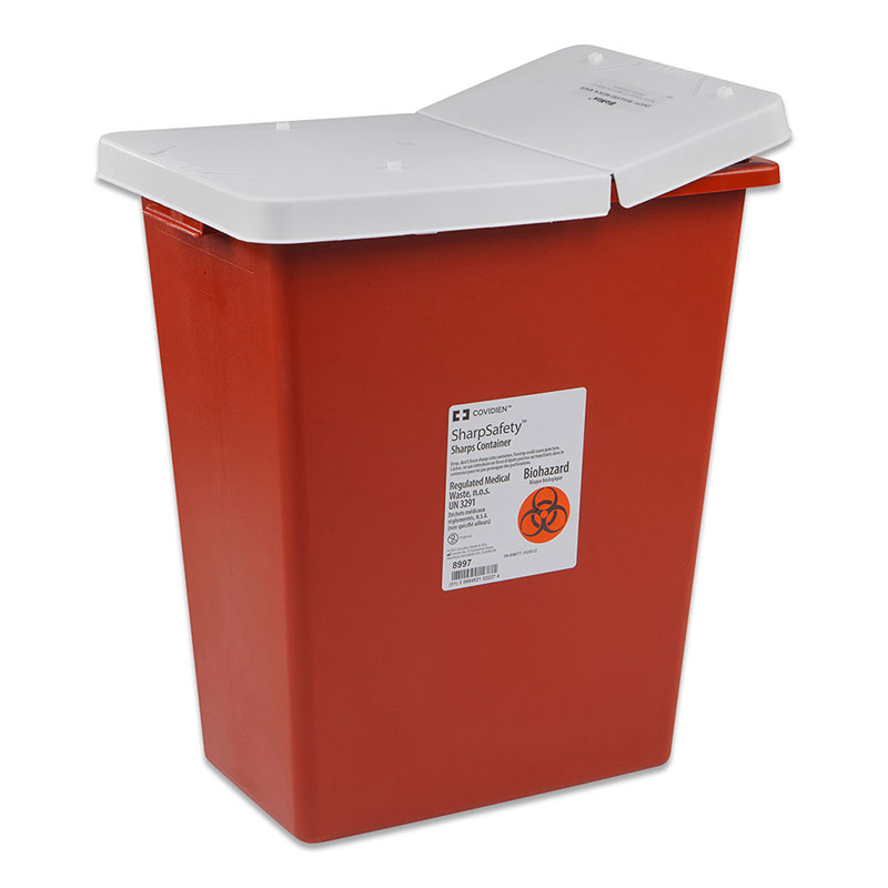 Shop SharpSafety Sharps Container 12 Gallon, Hinged Lid Red