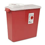 SharpSafety Sharps Container, Rotor Lid, 8 Quart - Red thumbnail