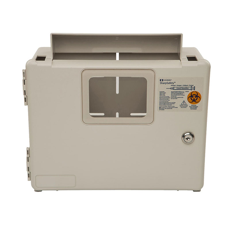 SharpSafety Wall Enclosure with Glove Box - in Room Container 2 & 5 Qt