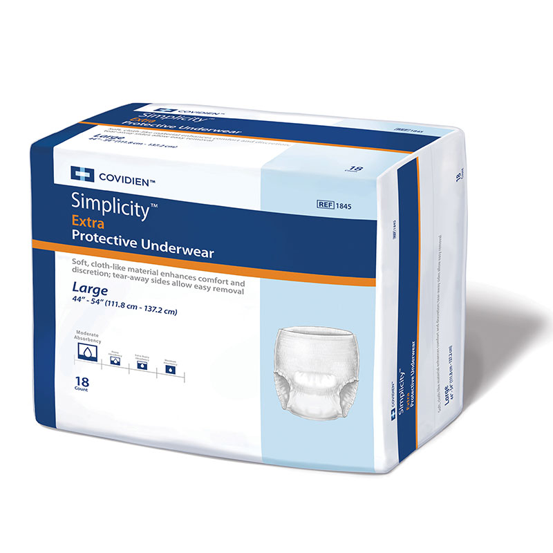 Covidien Simplicity Protective Underwear 44-54 inch Large 18ct