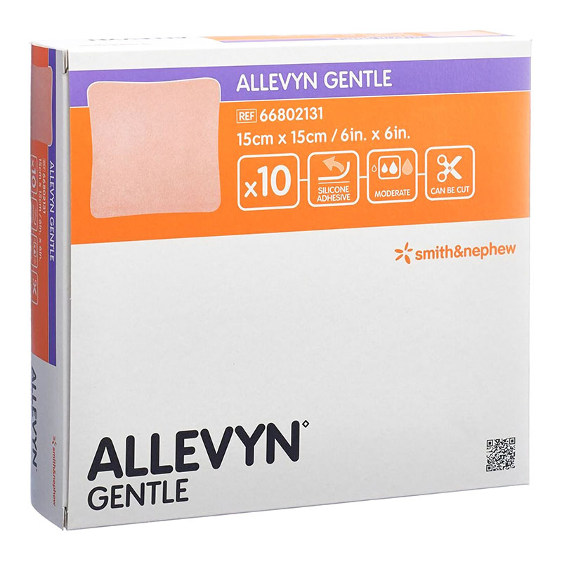 Smith and Nephew Allevyn Gentle Dressing 6in x 6in 66800257