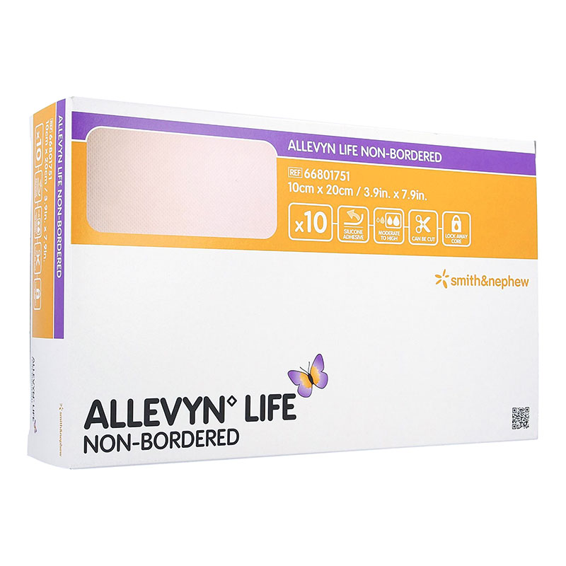 Smith & Nephew ALLEVYN Life Non-Border Foam Dressing 10x20cm Box of 10