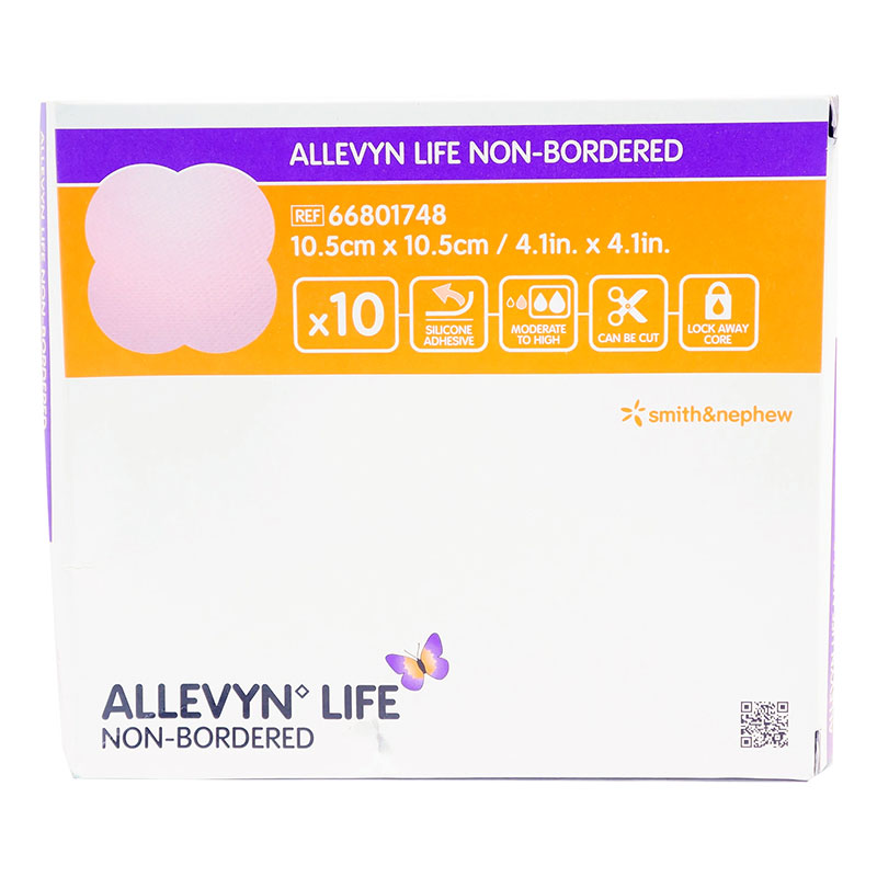 Smith & Nephew ALLEVYN Life Non-Border Foam Dressing 4x4 inch Box of 10