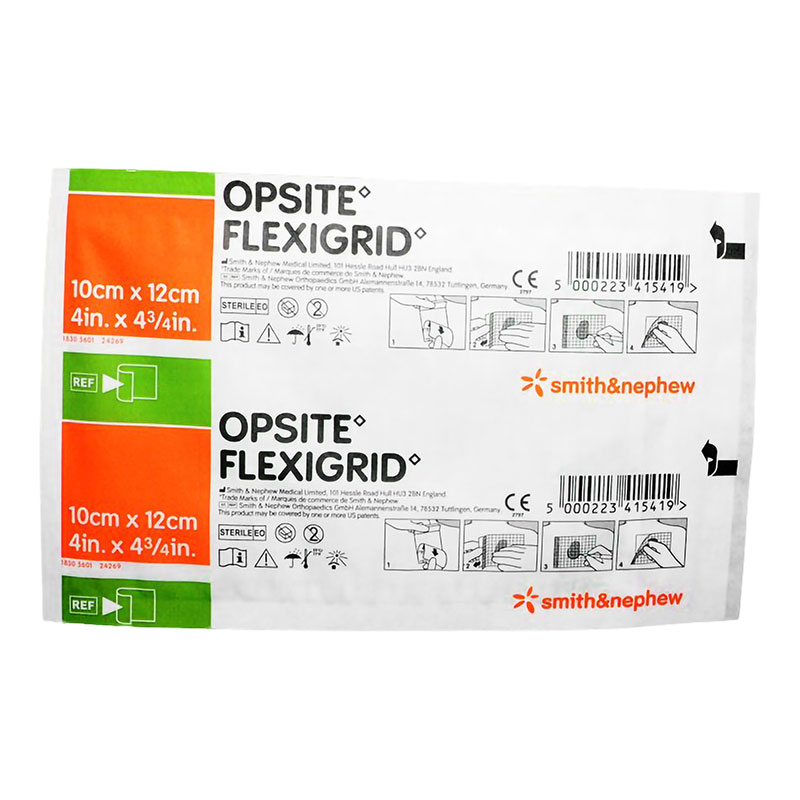 Smith and Nephew Opsite Flexigrid Dressing 4 inch x 4.75 inch 66024629 10/bx