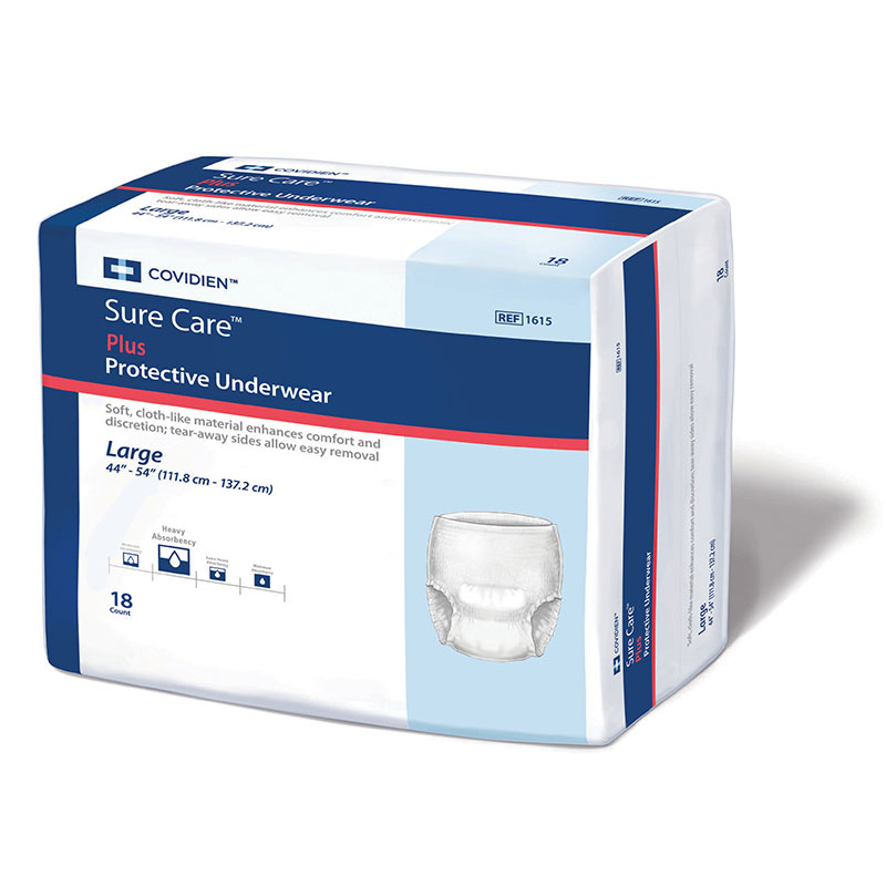 Covidien SureCare Protective Underwear 44-54 inch Large 18ct